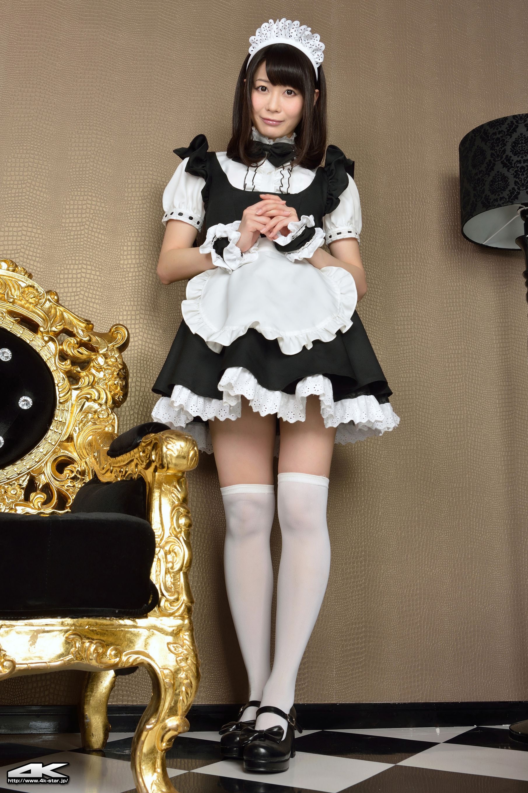 [4K-STAR] NO.00184 桜のどか Maid Costume 白丝女仆  第-1张