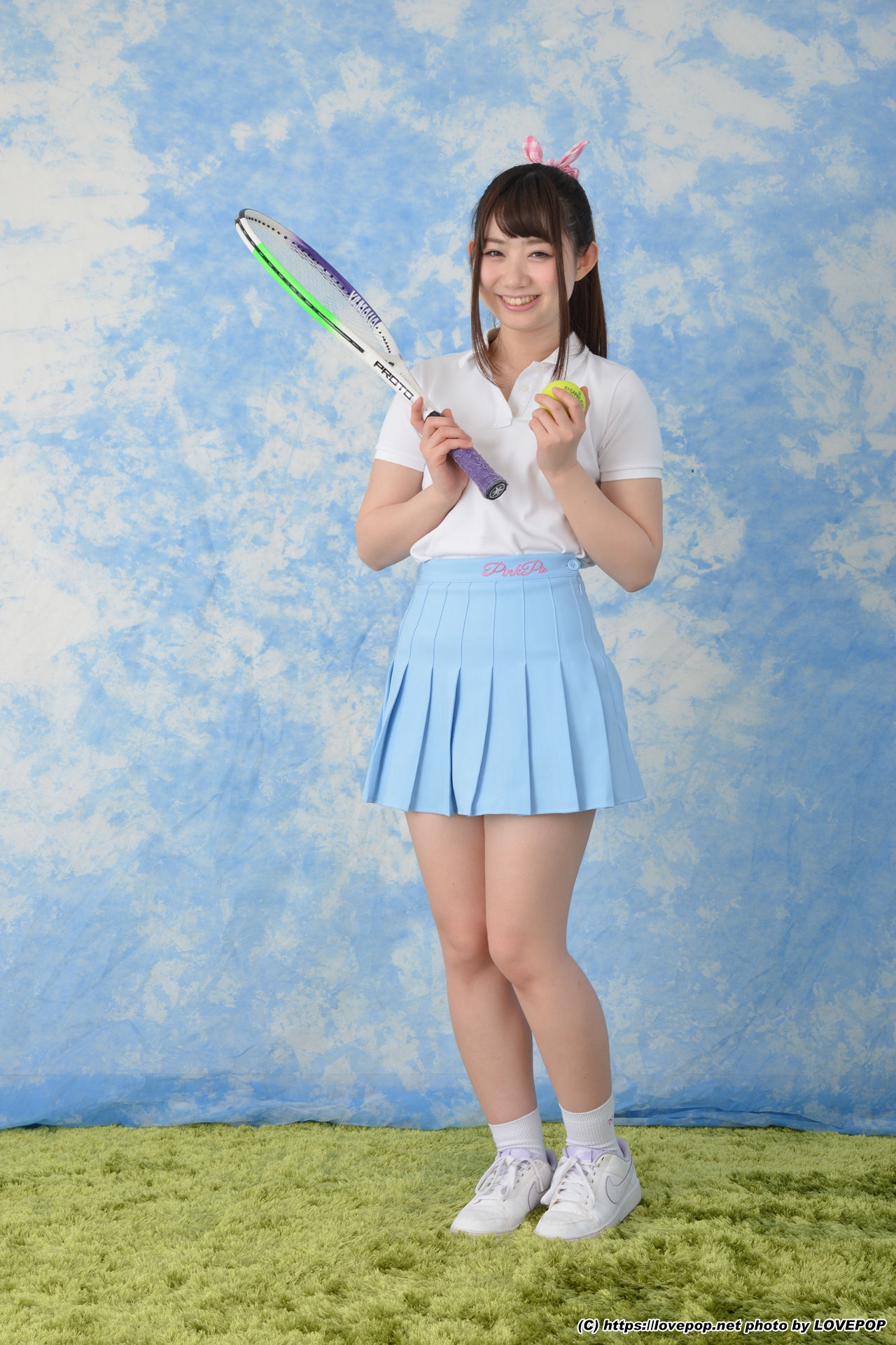[LOVEPOP] Ayuna Niko あゆな虹恋 tennis ball and racket ! - PPV 