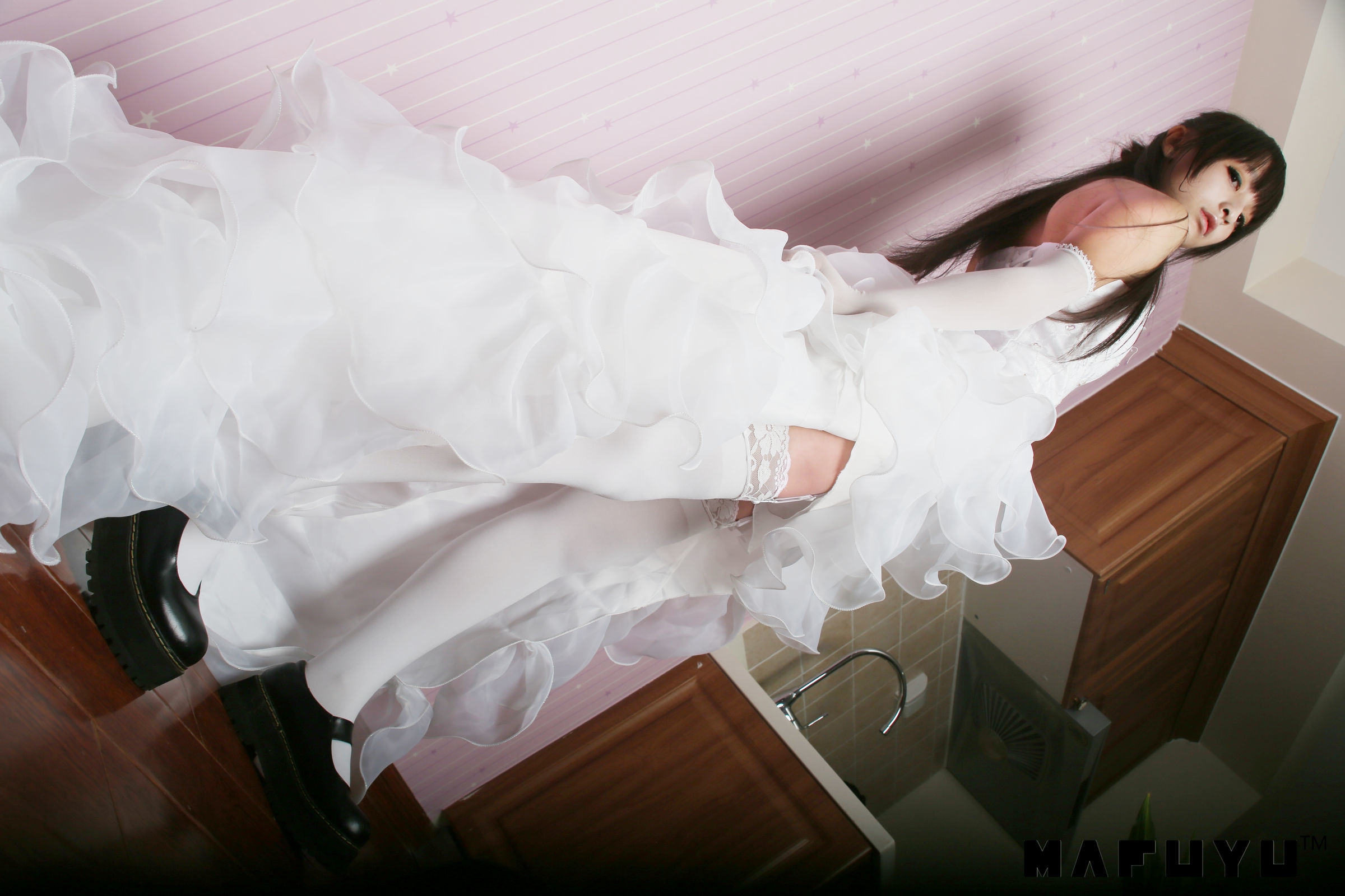 [萝莉COS] 神楽板真冬 婚纱系列套图 