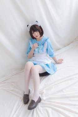 [COS福利] 二次元美女古川kagura - 蓝色小猫女仆 